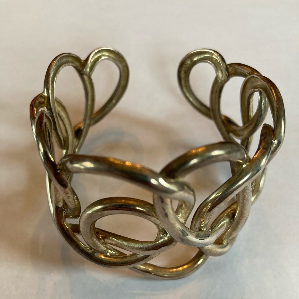 Angela Cummings Studio Interlocking Sterling Silver Cuff Bracelet for QVC 2002
